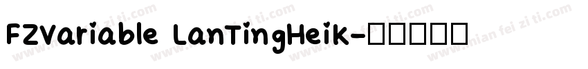 FZVariable LanTingHeiK字体转换